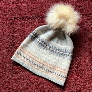 Hannah Rose Cashmere Fairisle Knit Hat
